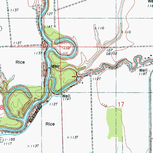 Topographic Map of Turkey Bayou, MS