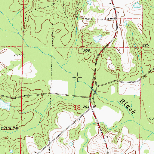Topographic Map of Turkey Branch, MS