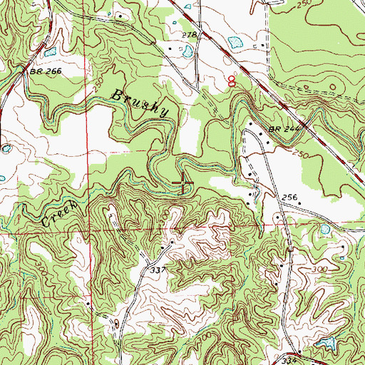 Topographic Map of Turkey Creek, MS
