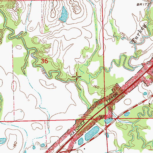 Topographic Map of Turkey Creek, MS