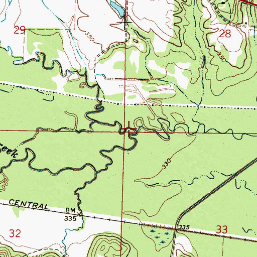 Topographic Map of Turkey Creek, MS