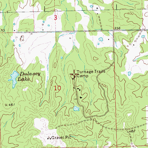 Topographic Map of Turnage Trails Camp, MS