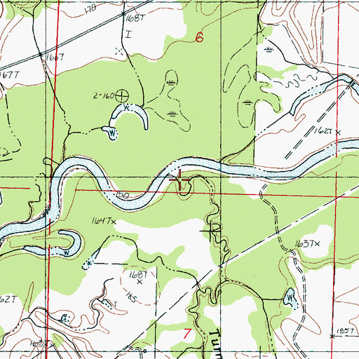 Topographic Map of Turnbull Creek, MS