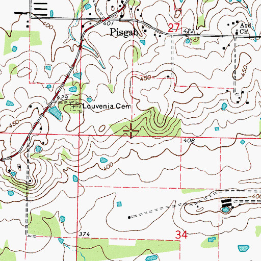 Topographic Map of Lavenia School (historical), AR