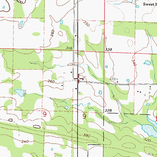Topographic Map of Liberty Hall Church (historical), AR