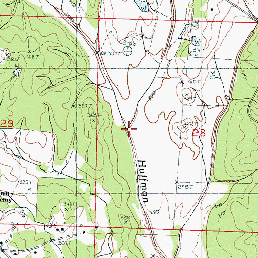 Topographic Map of Twin Creek, MS