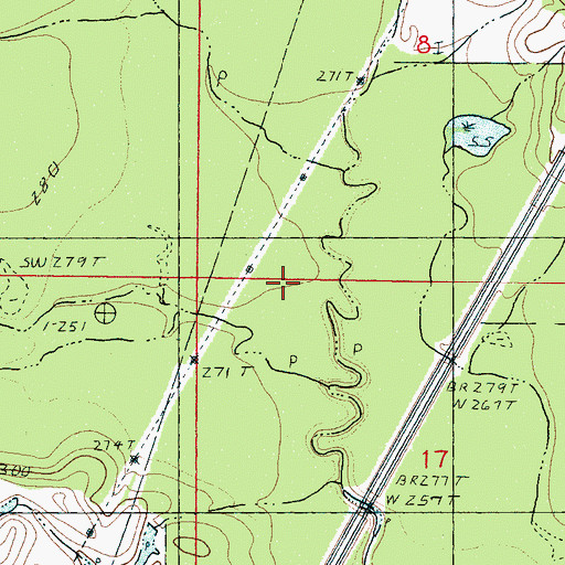 Topographic Map of Twistwood Creek, MS