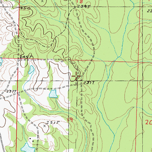 Topographic Map of Twomile Creek, MS