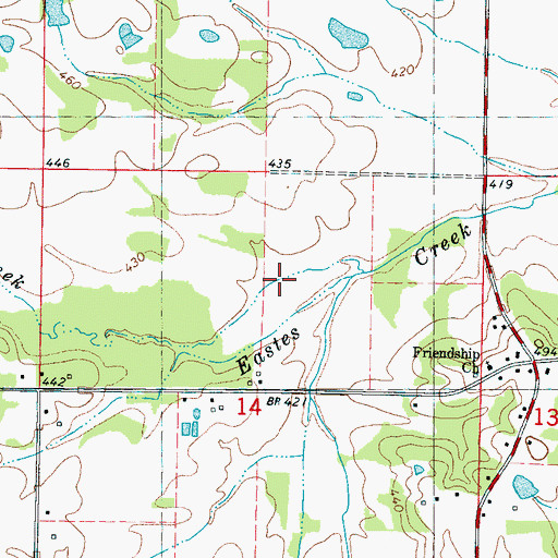 Topographic Map of Underwood Creek, MS