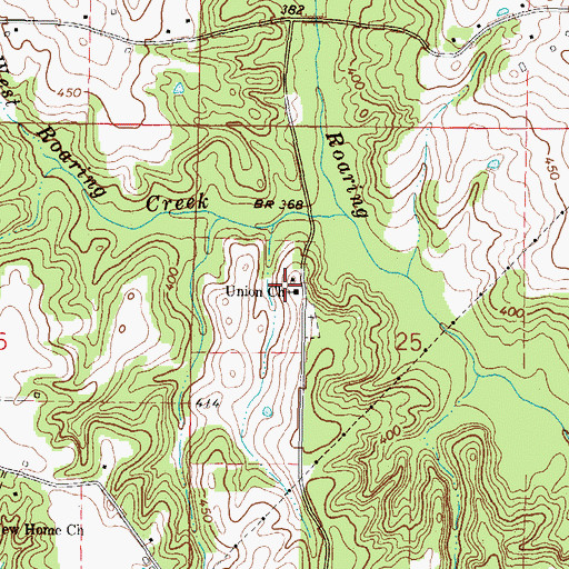 Topographic Map of Union Church, MS