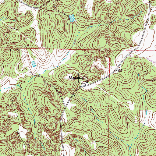 Topographic Map of Union Church, MS