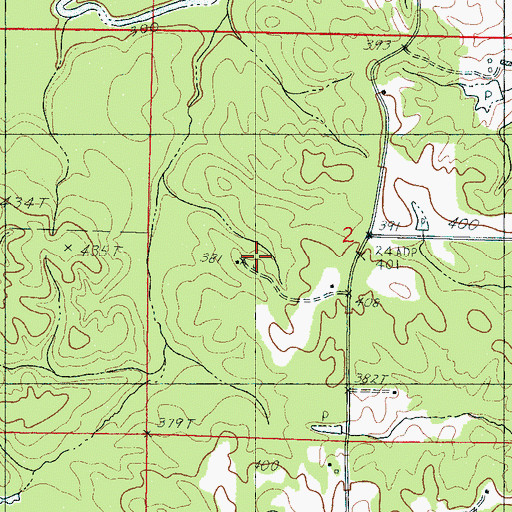 Topographic Map of Union Church, MS