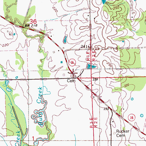Topographic Map of Union Church, MS