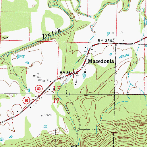 Topographic Map of Macedonia School (historical), AR