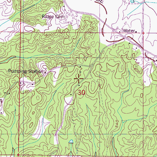 Topographic Map of Union Ridge Church, MS