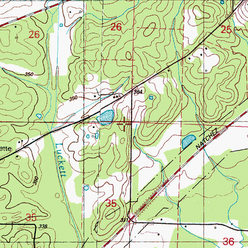 Topographic Map of Union School, MS