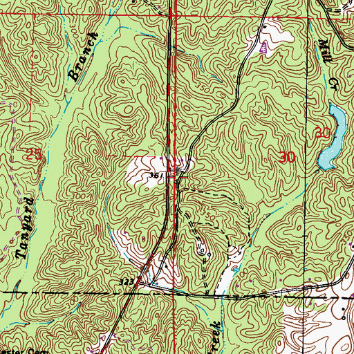 Topographic Map of Union View Church, MS