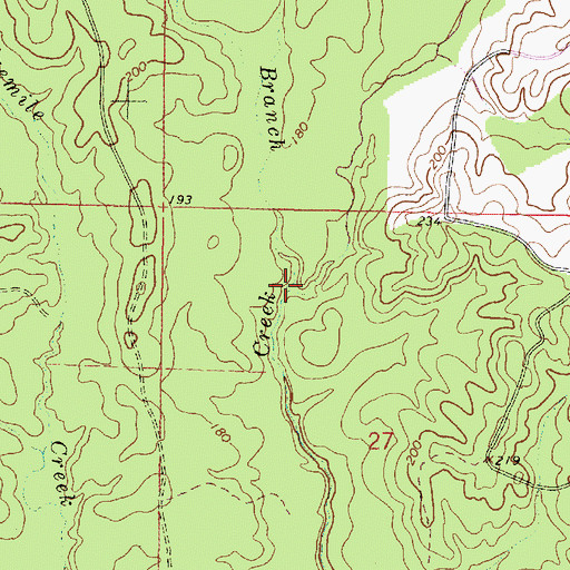 Topographic Map of Upper Flat Branch, MS