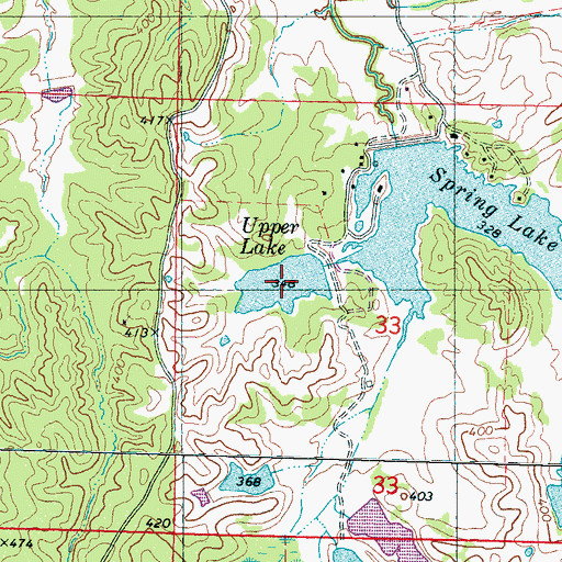 Topographic Map of Upper Lake, MS