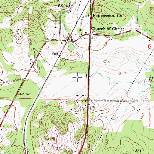 Topographic Map of Lake Utopia, MS