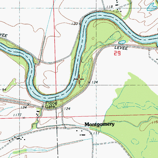 Topographic Map of Valley View Church, MS