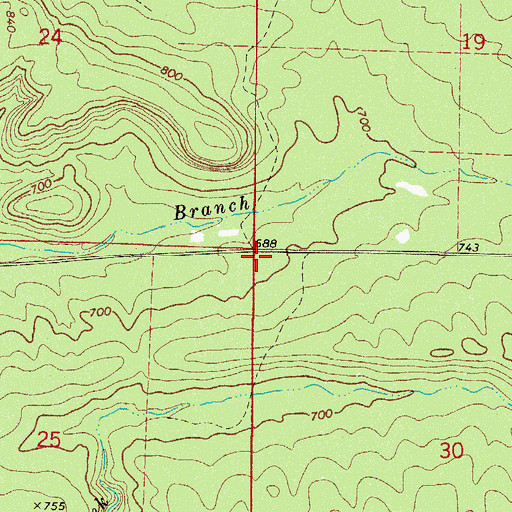 Topographic Map of Mount Pisgah Church (historical), AR