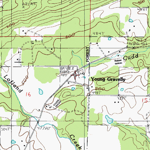 Topographic Map of Mount Vernon Church, AR