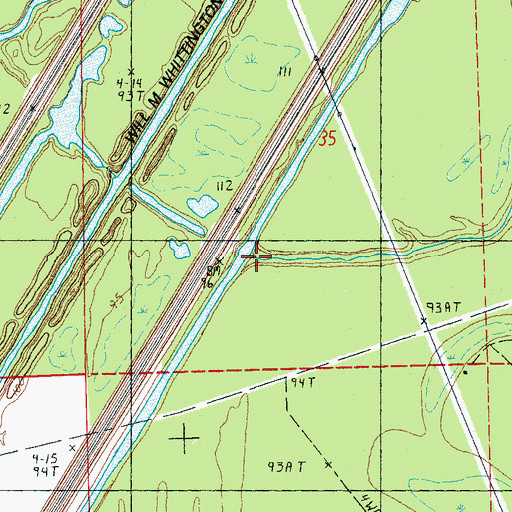 Topographic Map of Wade Bayou, MS
