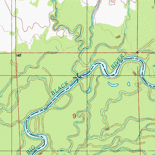 Topographic Map of Walesheba Creek, MS