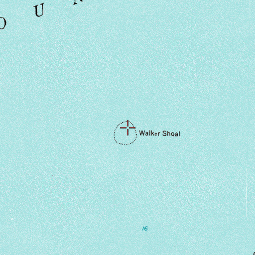 Topographic Map of Walker Shoal, MS