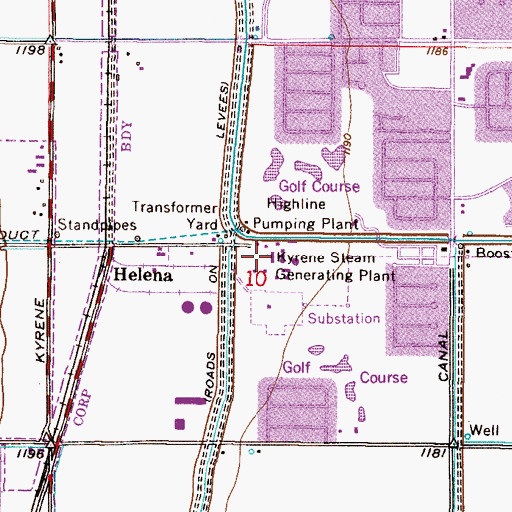 Topographic Map of Kyrene Steam Generating Plant, AZ