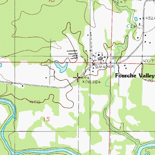 Topographic Map of Omaha School (historical), AR