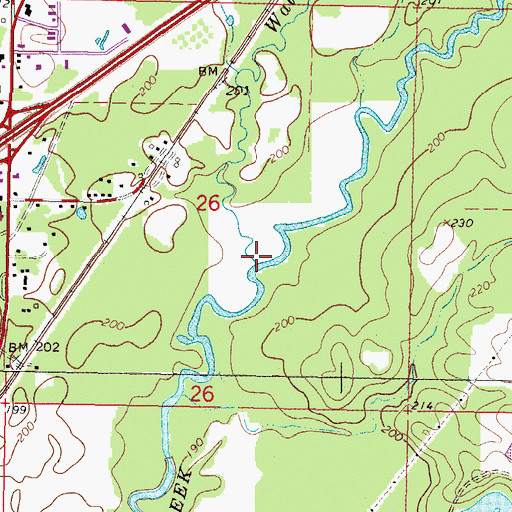 Topographic Map of Walters Creek, MS