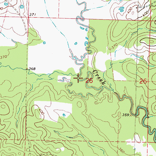 Topographic Map of Walters Creek, MS
