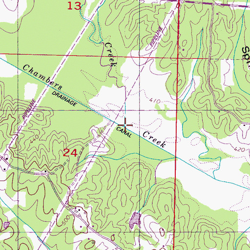 Topographic Map of Wardlow Creek, MS