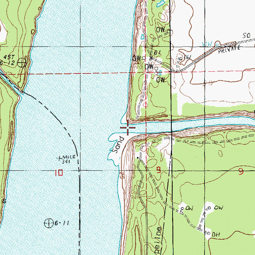 Topographic Map of Washout Bayou, MS