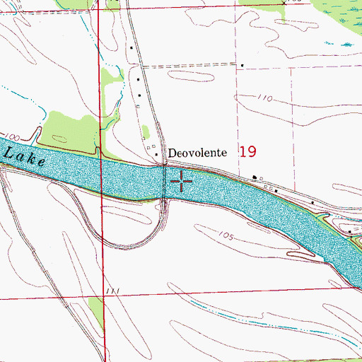Topographic Map of Wasp Lake, MS