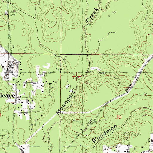 Topographic Map of Waters Creek, MS