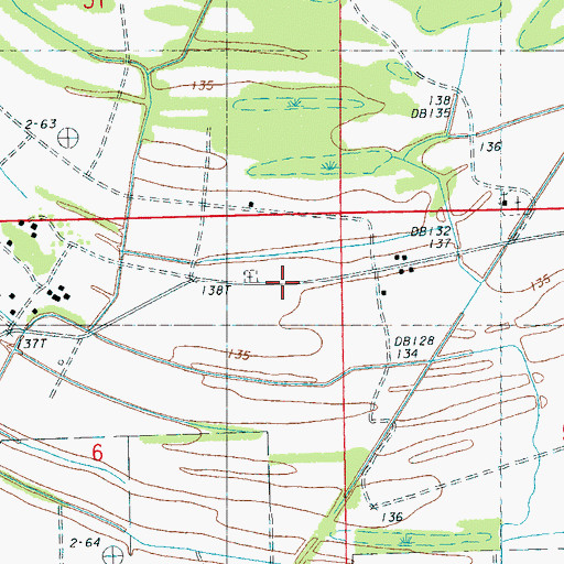Topographic Map of Watkins Cemetery, MS