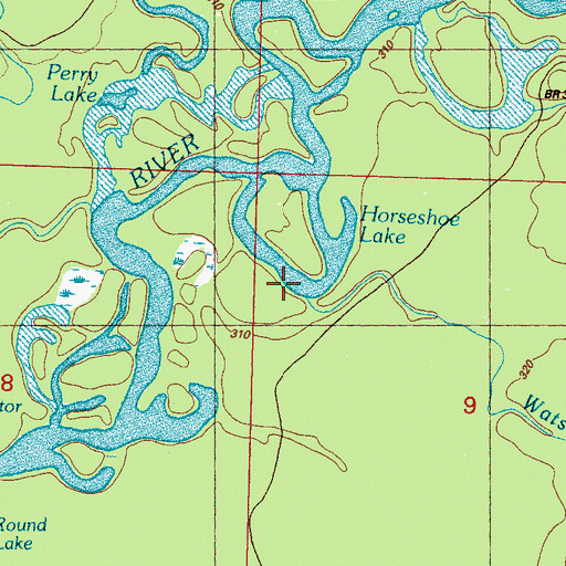Topographic Map of Watson Branch, MS