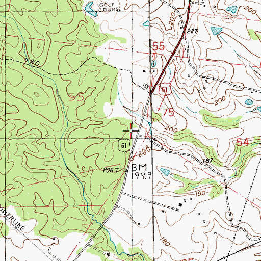 Topographic Map of Watson Chapel, MS