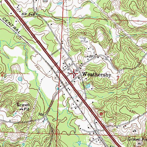 Topographic Map of Weathersby, MS