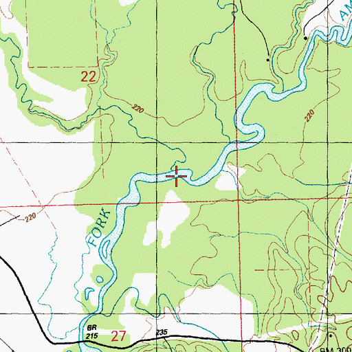 Topographic Map of Cox Creek, MS