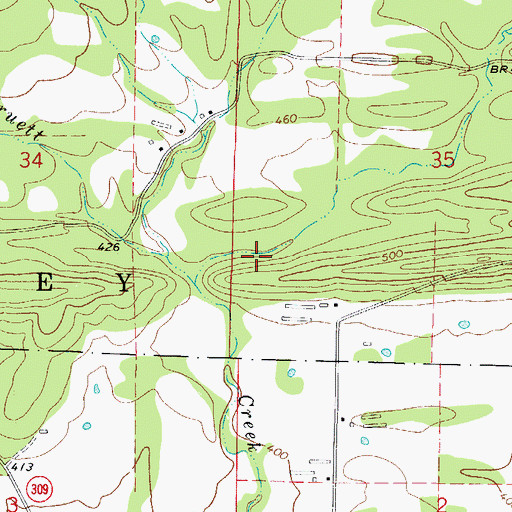 Topographic Map of Rocky Point School (historical), AR