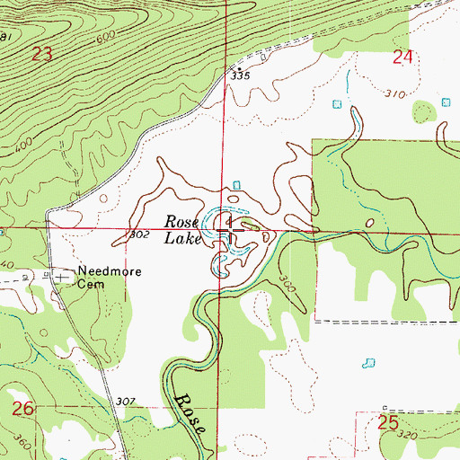 Topographic Map of Township of Rose Creek (historical), AR