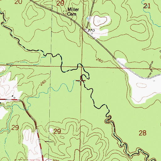 Topographic Map of West Bowie Creek, MS