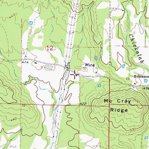 Topographic Map of Shiloh School (historical), AR