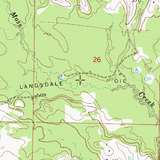Topographic Map of West Langsdale Oil Field, MS