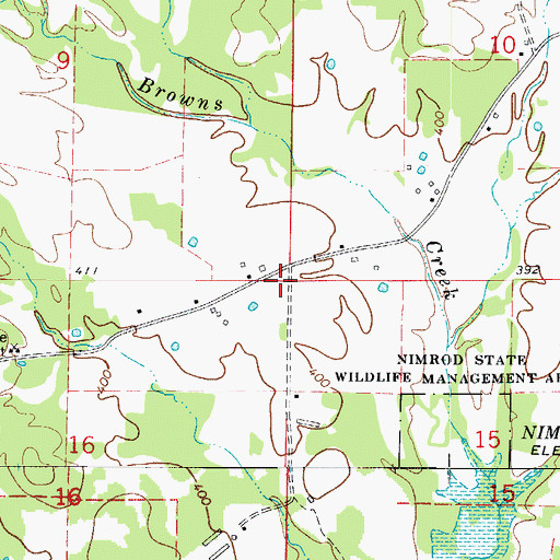 Topographic Map of Social Circle School (historical), AR