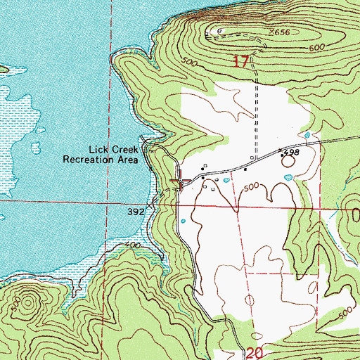 Topographic Map of Southern Home (historical), AR